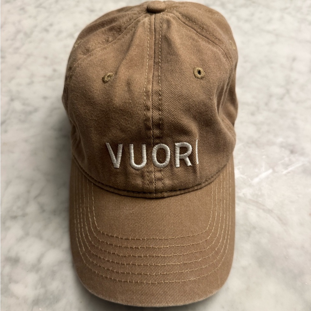Vuori Brown Baseball Cap with White Logo